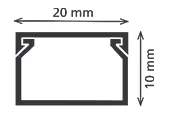 20X10 KABLO KANALI BANTLI - Görsel 2